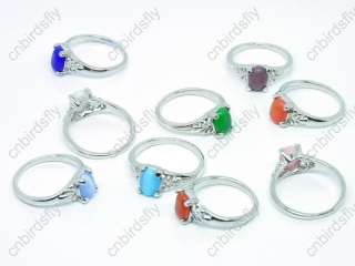 ring wholesale mixed lots 100 cat eye silver tone rings  