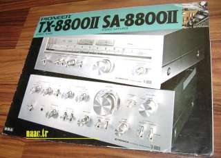 PIONEER SA 8800II AMPLIFIER & TX 8800II TUNER JAPAN BROCHURE SA8500II 