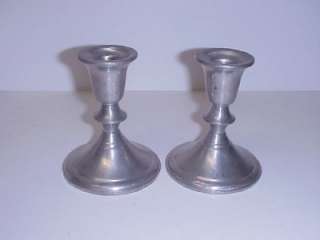 NEWBURYPORT PEWTER TOWLE CANDLSTICK HOLDERS SET 2  