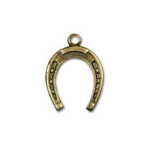  Antique Brass Horseshoe Charm Arts, Crafts & Sewing