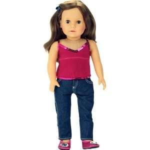   Jeans w/Heart Pocket Design & Berry Sequin Strap Tank Toys & Games