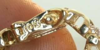 10k yellow gold .90ct 11.2g diamond tennis bracelet hugs kisses 