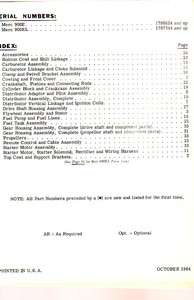 1964 Mercury 90 HP Outboard Motor Parts Catalog 34 Pgs.  