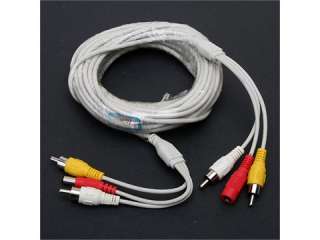 10 METER CCTV VIDEO AUDIO POWER RCA PHONO CABLE 10M  