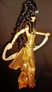Golden Medusa ~ Greek Gorgon Goddess ~ OOAK Barbie doll Snakes  