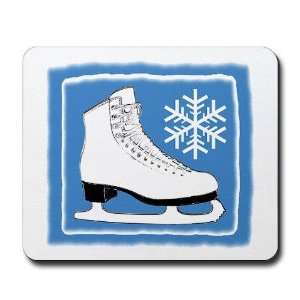  Bright Blue Ice Skate Sports Mousepad by  Office 