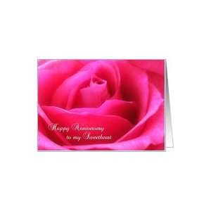  Pink Rose~Happy Anniversary Sweetheart Card Health 