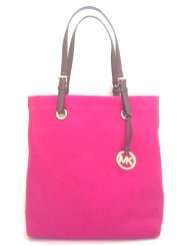   Canvas N/S Canvas Tote in Electric Pink (MK BAGS, HANDBAGS, TOTES