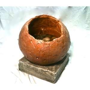 , Cast Stone, Small Indoor & Outdoor Contemporary Oval Fountain 