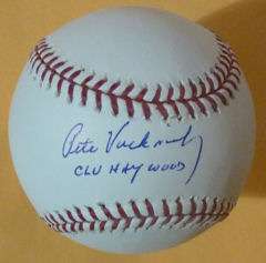 PETE VUCKOVICH SIGNED BASEBALL CLU HAYWOOD MAJOR LEAGUE  