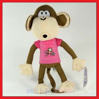 12.5 Bobby Jack Plush Monkey Doll Toy Pink  