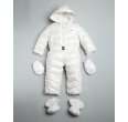 Armani BABY navy nylon down filled snow suit with mittens and faux fur 