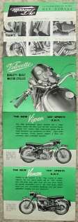 VELOCETTE MOTORCYCLES Range Sales Brochure 1956 VIPER Venom MAC MSS 