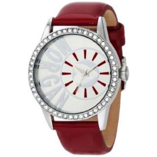 Morgan Womens M1103R Round Crystallized Red with Logo Watch 