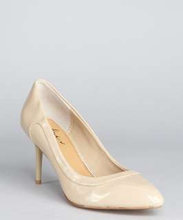 Mark & James by Badgley Mischka taupe patent leather Fain pumps