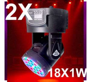 2X QS 1118 LED Mini Moving Head WASH Stage Lights 18×1W  