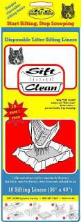Sift Clean Kitty Cat Litter Box/Pan Sifting liners NEW  