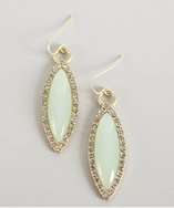 Danielle Stevens mint crystal and gold marquis earrings style 