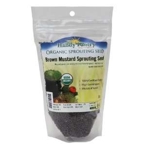 Raw Organic Brown Mustard Sprouting Seeds 8 Ozs.  Grocery 