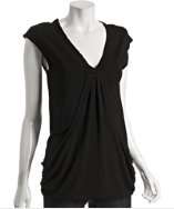 style #307930301 black jersey Tansy sleeveless v neck drape top