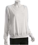 style #307539302 white tri blend jersey scoopneck slouchy sweatshirt