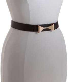 Chloe black lambskin bow detail belt