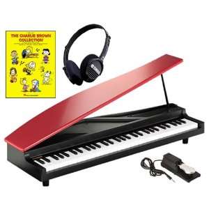  Red Korg microPIANO KEY ESSENTIALS BUNDLE with Pedal and 