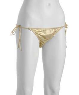 Lisa Curran Swim gold dot string bikini bottom  