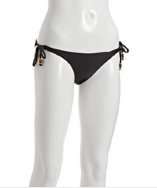 style #314161901 black side tie low rise bikini bottom