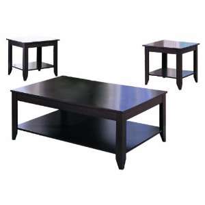   Piece Contemporary Occasional Table Set, Cappuccino