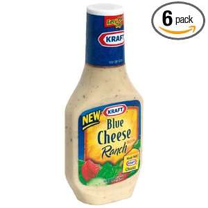 Kraft Dressing, Blue Cheese Ranch, 16 Ounce Bottles (Pack of 6)