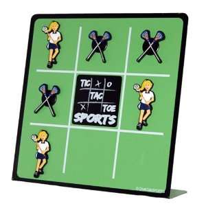  Lacrosse Magnetic Tic Tac Toe Game (Blue Player/Blue Stick 