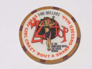 HARD ROCK LAS VEGAS NV Casino Poker Chip ZZ TOP 1997  