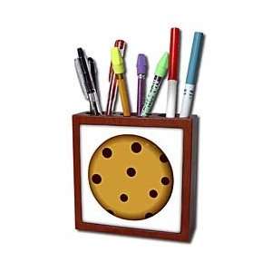   Large Chocolate Chip Cookie Cartoon   Tile Pen Holders 5 inch tile pen