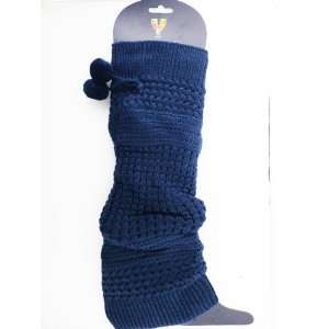   Tassels   Rib Knit Cuffs Scandinavian Leg Warmer (Blue) Toys & Games