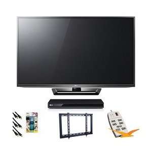    LG 50PA6500 50 Class Plasma HDTV Blu Ray Bundle Electronics