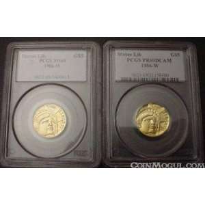  Statue of Liberty Gold $5 PCGS MS PR 2 Coins Toys & Games