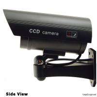   Fake Dummy Security Camera with LED light Surveillance outdoor (black