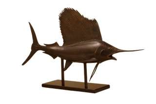 This bronze sculpture of sailfish is titled Museum Sailfish. This 