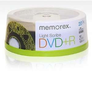  New   DVD+R LightScribe 20 Pack Spin by Memorex   4708 