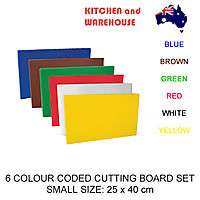 Colour HACCP Plastic Cutting/Chopping Board Set SMALL  