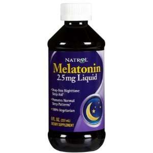  Natrol Melatonin (Liquid), Raspberry Vanilla, 8 oz (Pack 