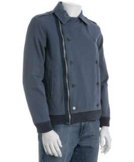 Marc by Marc Jacobs federal blue twill Sailor button zip jacket 