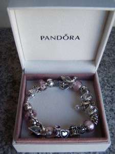Authentic PANDORA Marry Me/Engagement Charm Bracelet 24 Charms  
