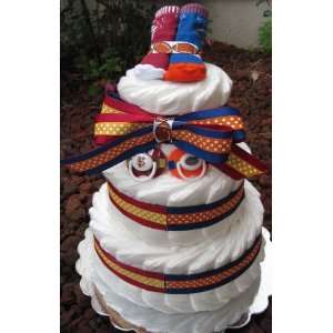   UF Gators / FSU Seminoles 3 tier Premium Diaper Cake 