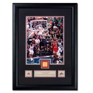 Michael Jordan Chicago Bulls 1998 Game Used Final Floor Piece   Framed 