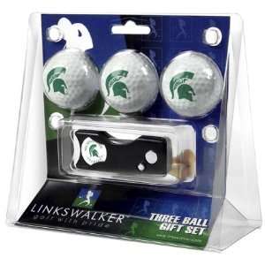 Michigan State 3 Ball Gift Pack with Spring Action Tool  