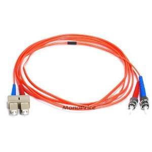  Monoprice Fiber Optic Cable, ST/SC, Multi Mode, Duplex   2 