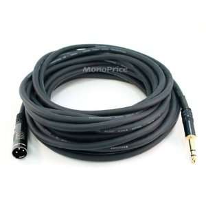 com Monoprice Premier Series XLR Male to 1/4inch TRS Male 16AWG Cable 