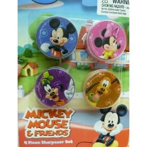  Mickey Mouse Clubhouse 4pc Pencil Sharpener Set Toys 